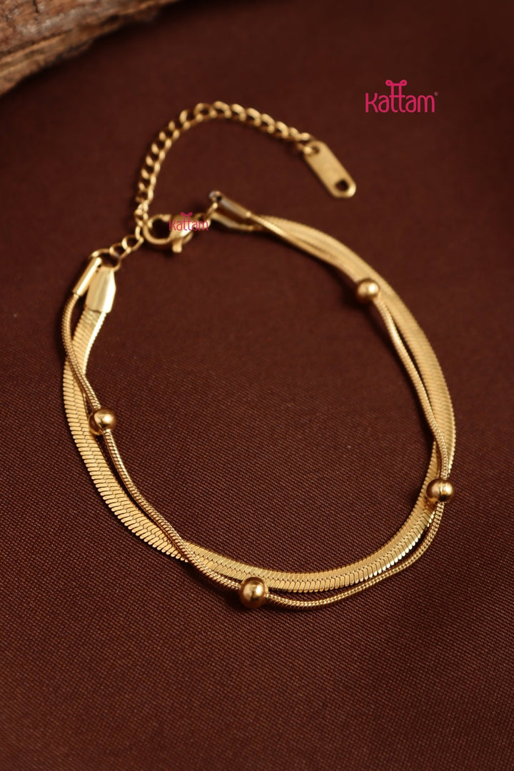 Anti Tarnish Double Layer Ball Bracelet - ATB3