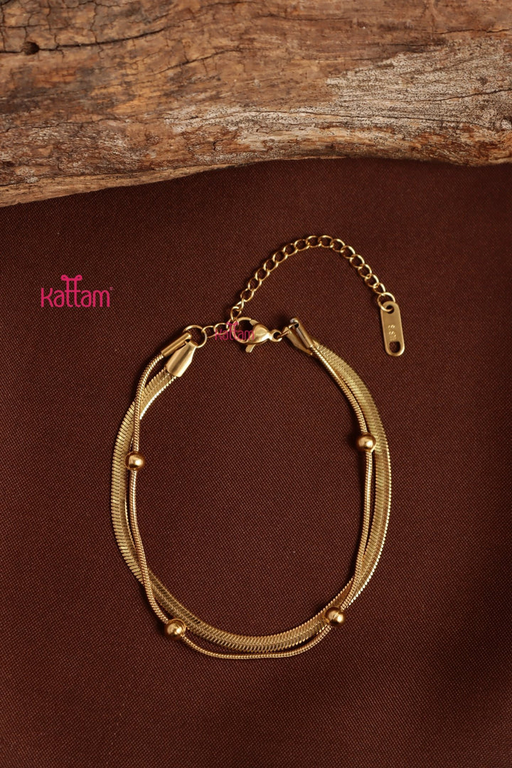 Anti Tarnish Double Layer Ball Bracelet - ATB3