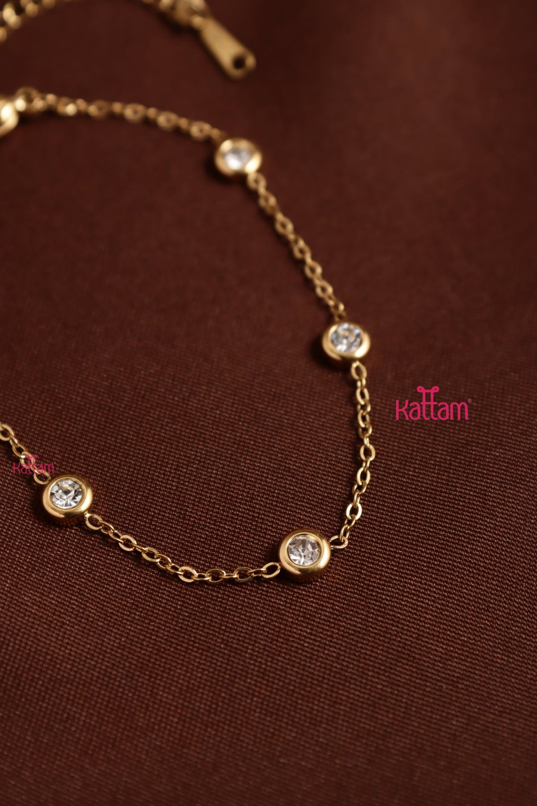 Anti Tarnish Stone Charm Bracelet - ATB2