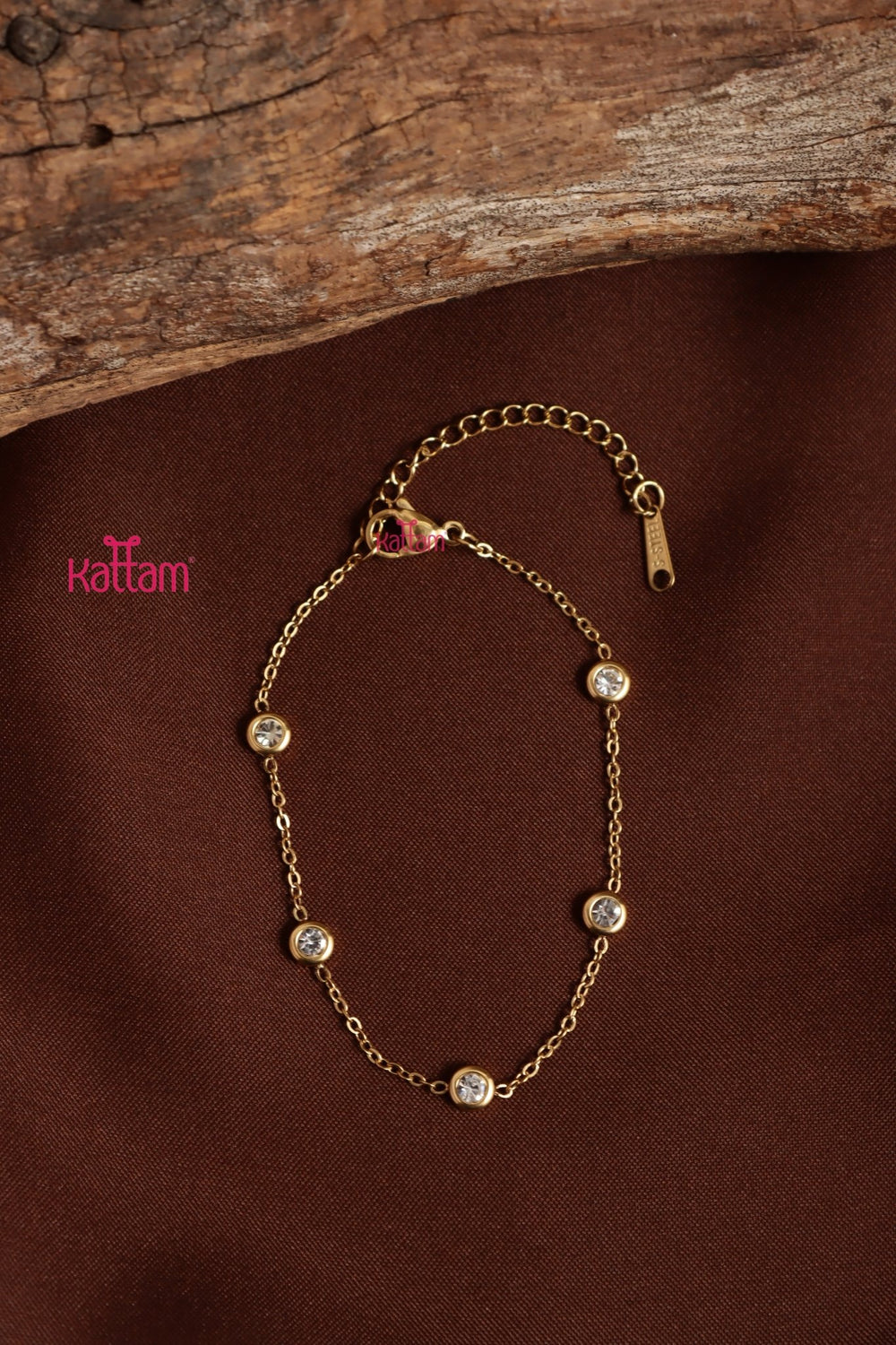 Anti Tarnish Stone Charm Bracelet - ATB2