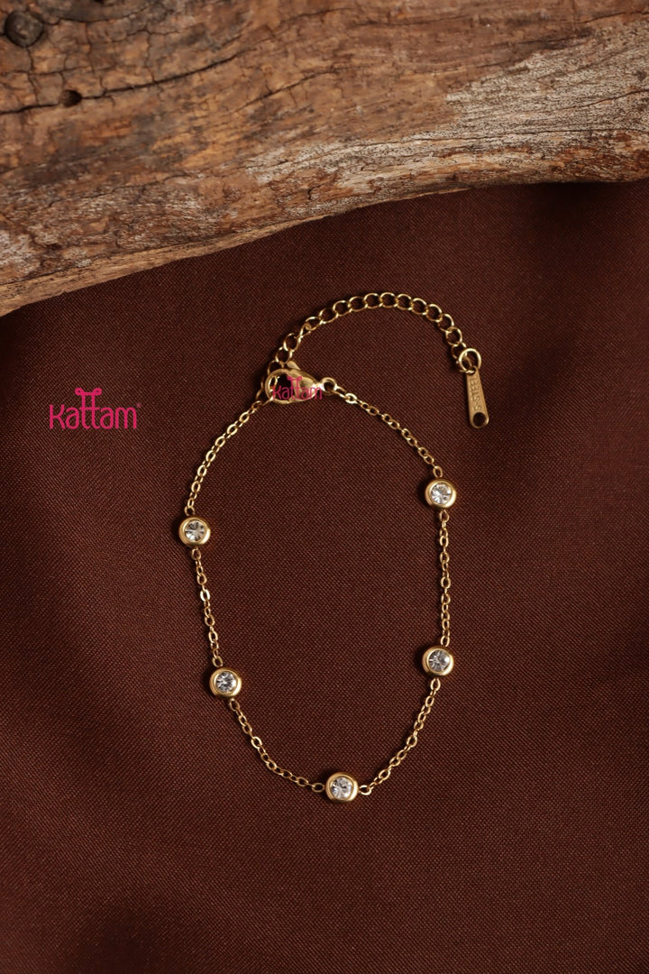 Anti Tarnish Stone Charm Bracelet - ATB2