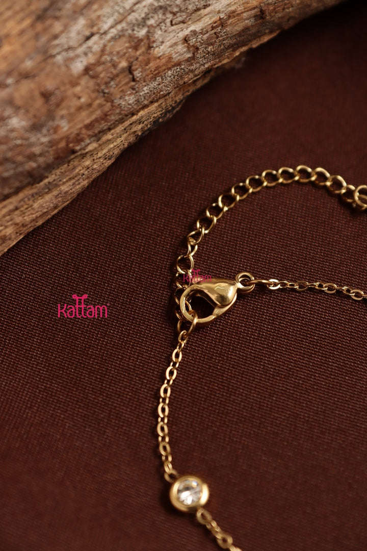 Anti Tarnish Stone Charm Bracelet - ATB2