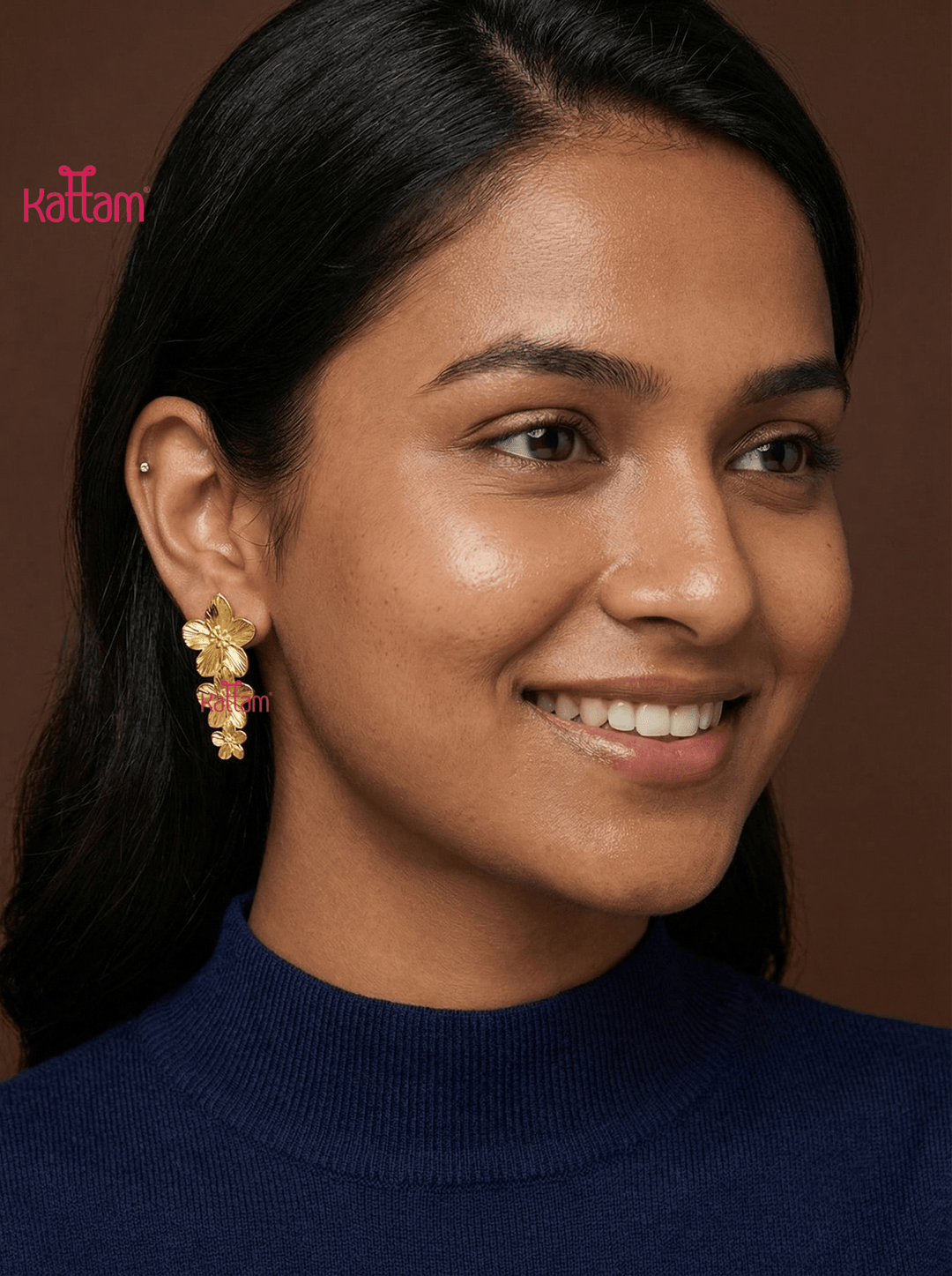 Anti Tarnished Layer Flower Earring - ATE02