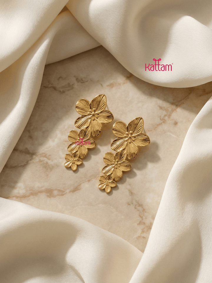 Anti Tarnished Layer Flower Earring - ATE02