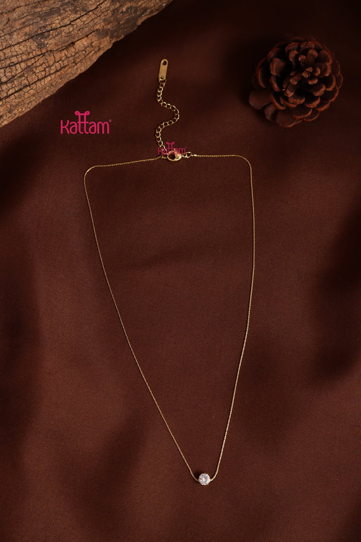 Anti Tarnished Stone Dollar Chain - ATN04