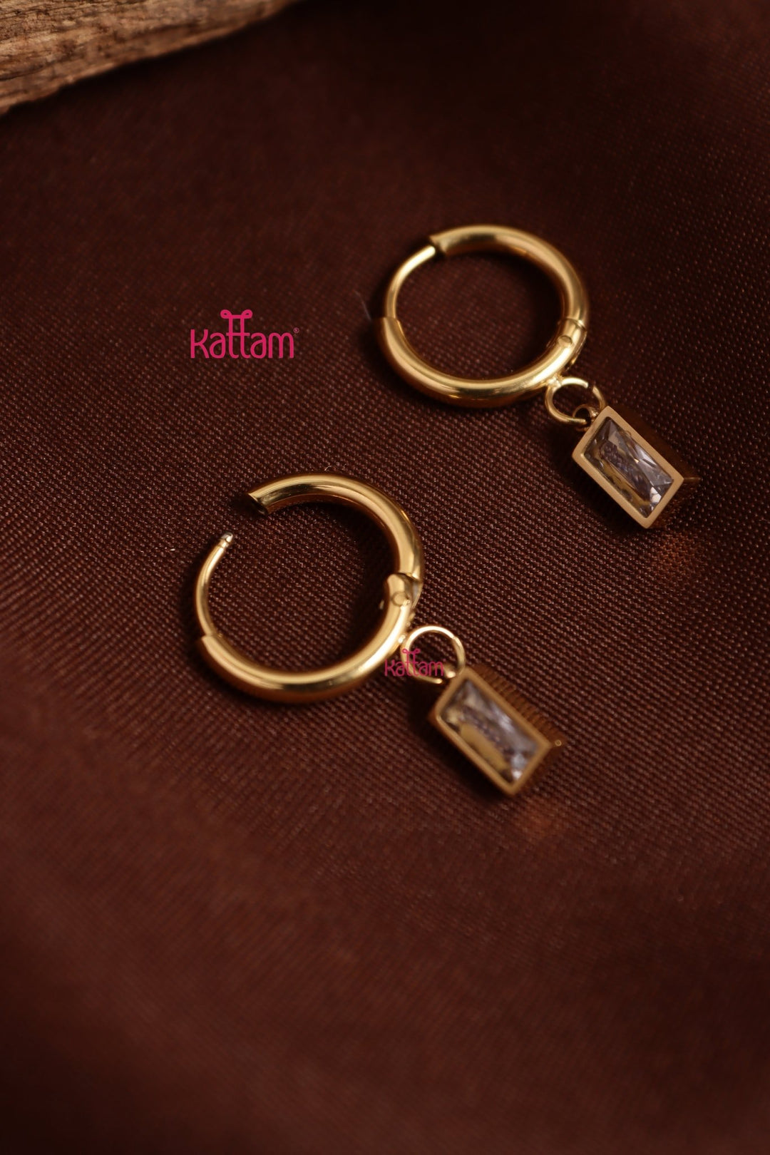 Anti Tarnished Stone Drop Earring - ATE11