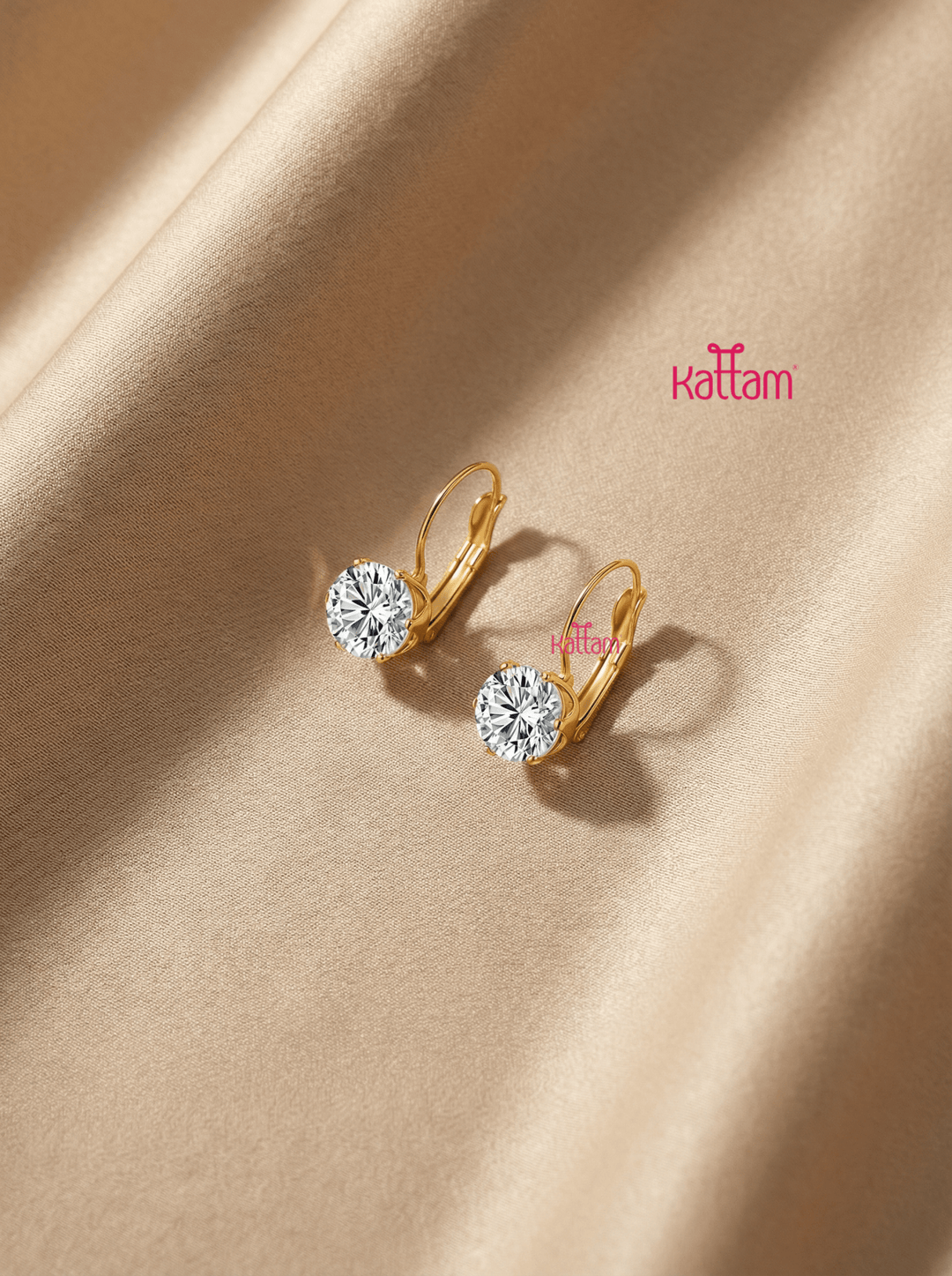 Anti Tarnished The Square Bling Earring - ATE09