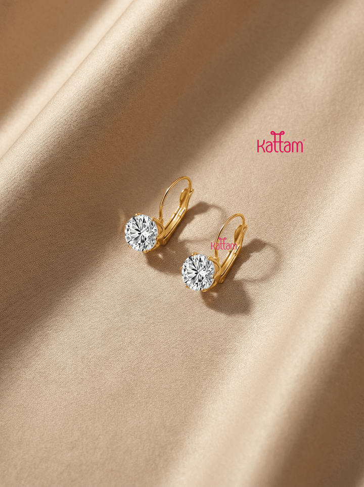 Anti Tarnished The Square Bling Earring - ATE09