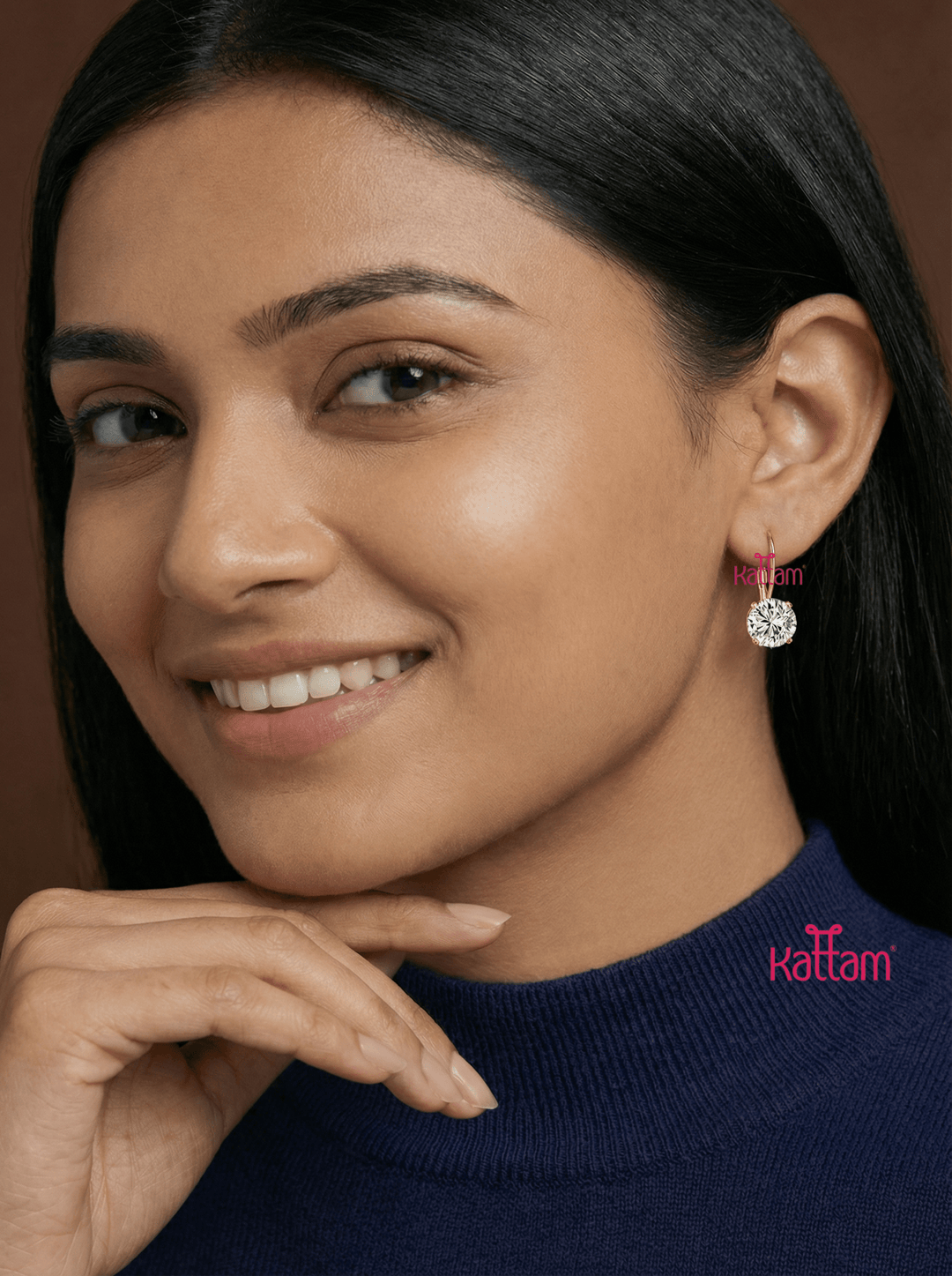 Anti Tarnished The Square Bling Earring - ATE09