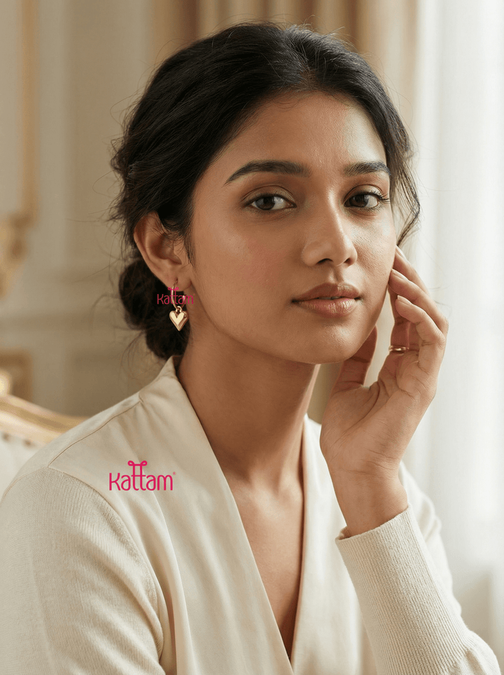 Anti Tranished Heart Drop Earring - ATE05