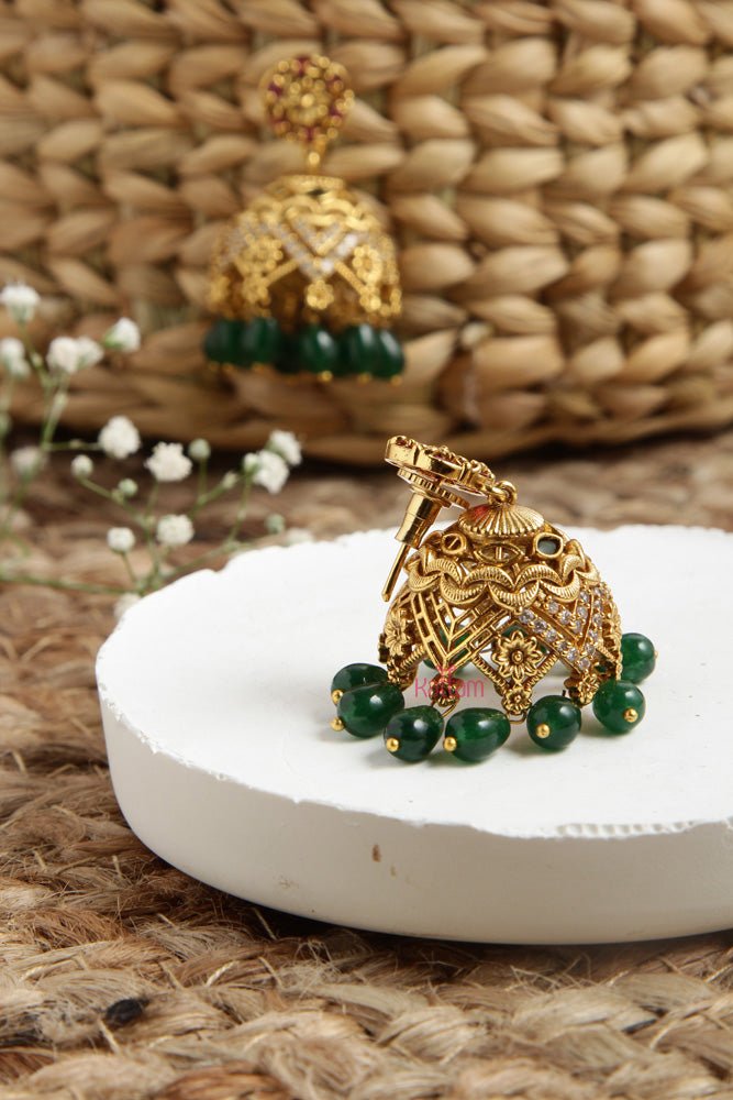 Antique Bead Jhumka - E735