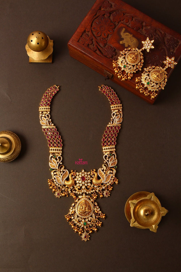 Antique Bridal Peacock Ruby Haram - N826