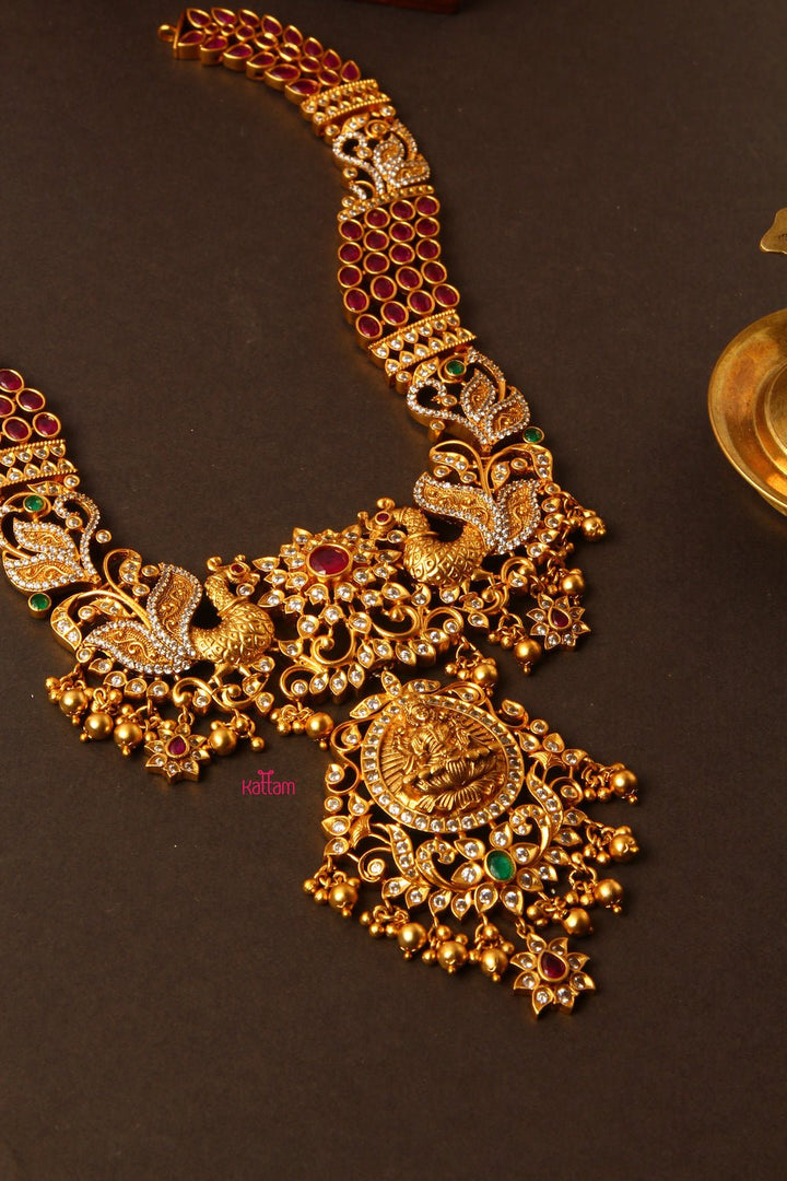 Antique Bridal Peacock Ruby Haram - N826
