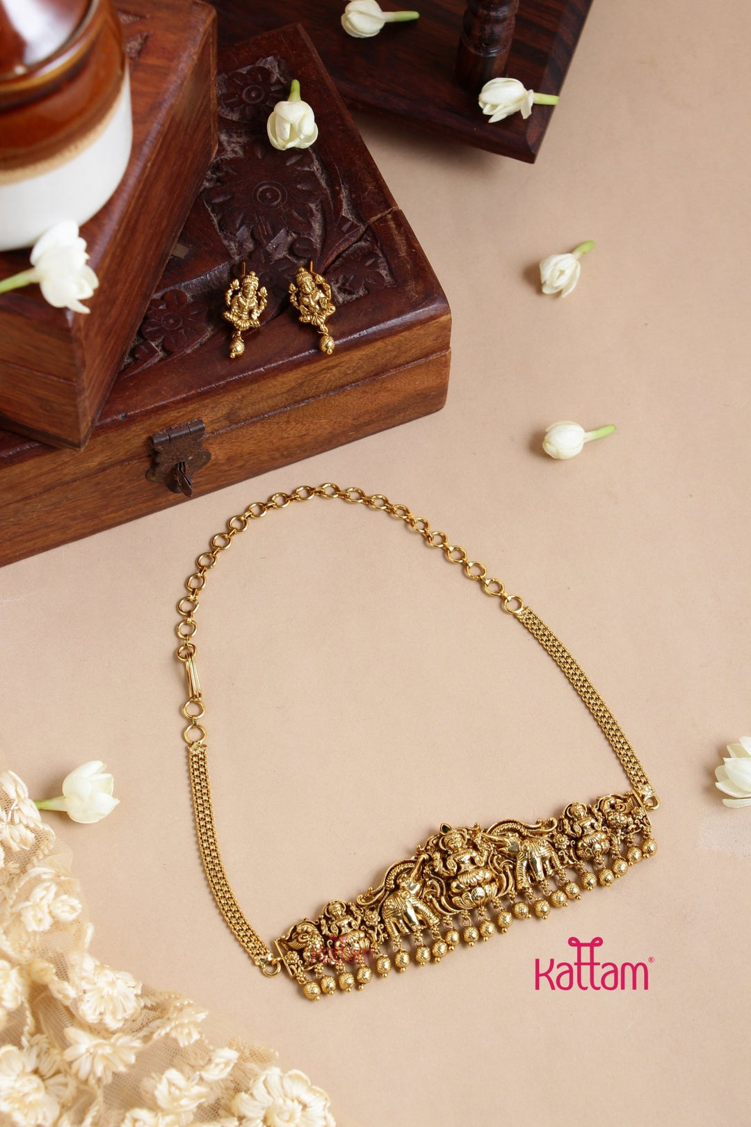 Antique Gajalakshmi Choker - N3272