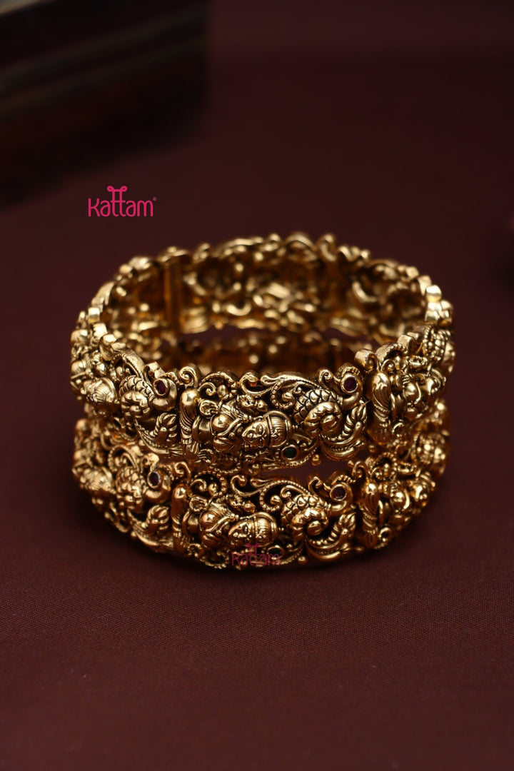 Antique Goddess Peacock Bangle - B562 - V8