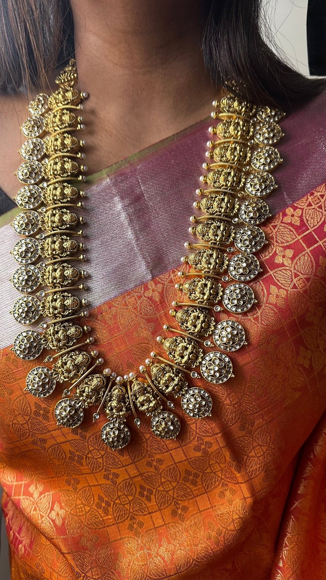 Kasu Haram Ram Parivar Haar Antique Lakshmi Bridal Haram Kattam