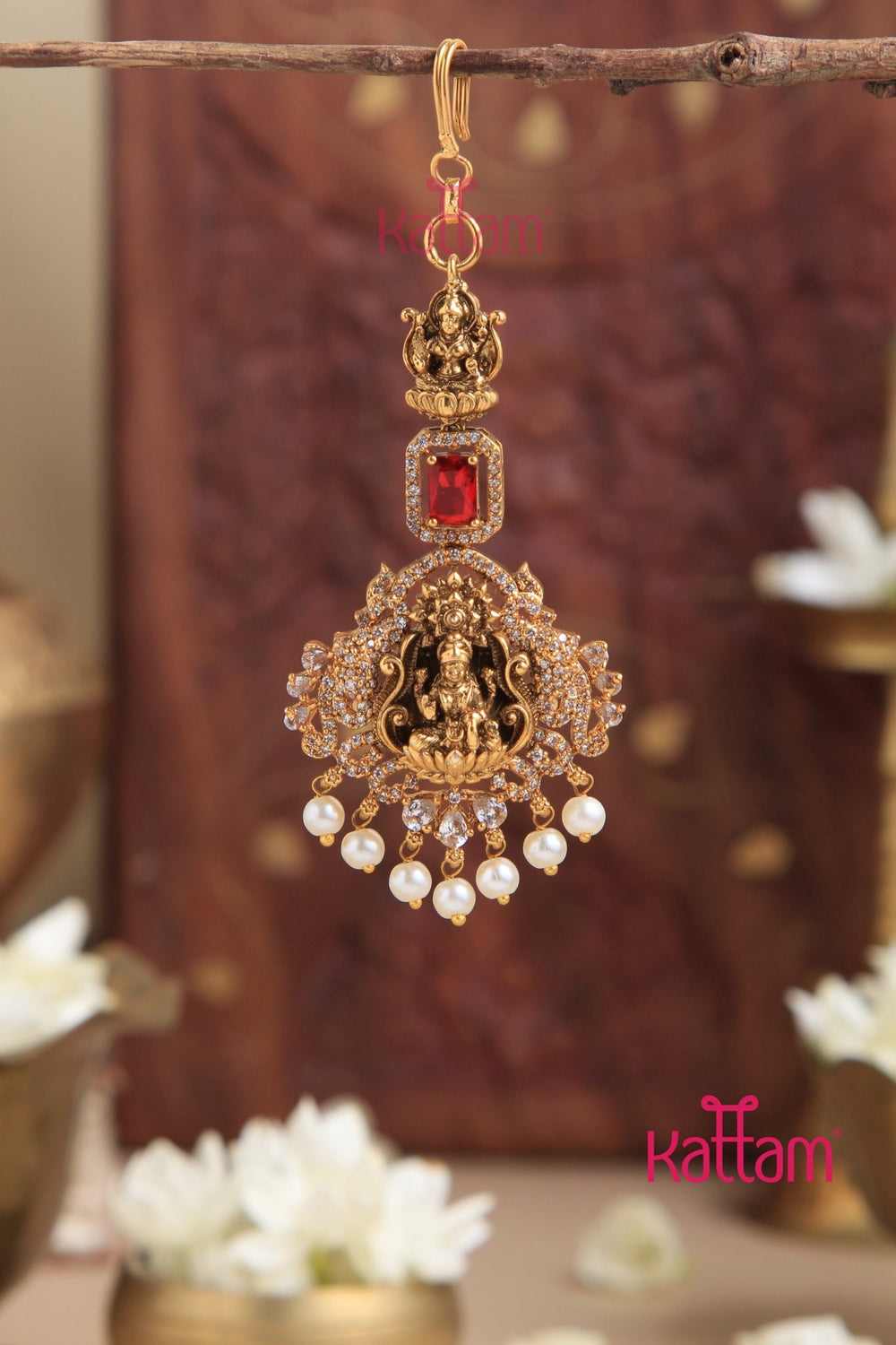 Antique Lakshmi Ruby Tikka - MT112