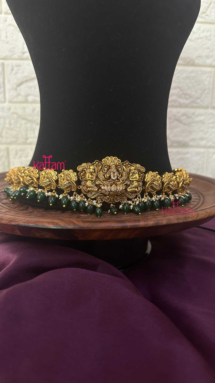 Antique Lakshmi Semi Bridal Beaded Hip Chain - HB128