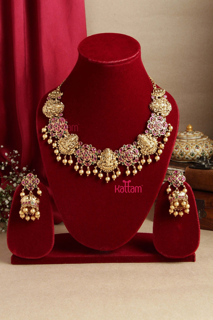 Antique Matte Goddess Choker Set - N2808