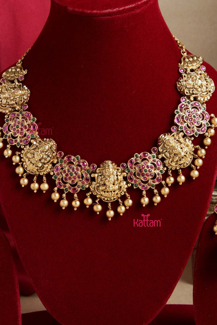 Antique Matte Goddess Choker Set - N2808