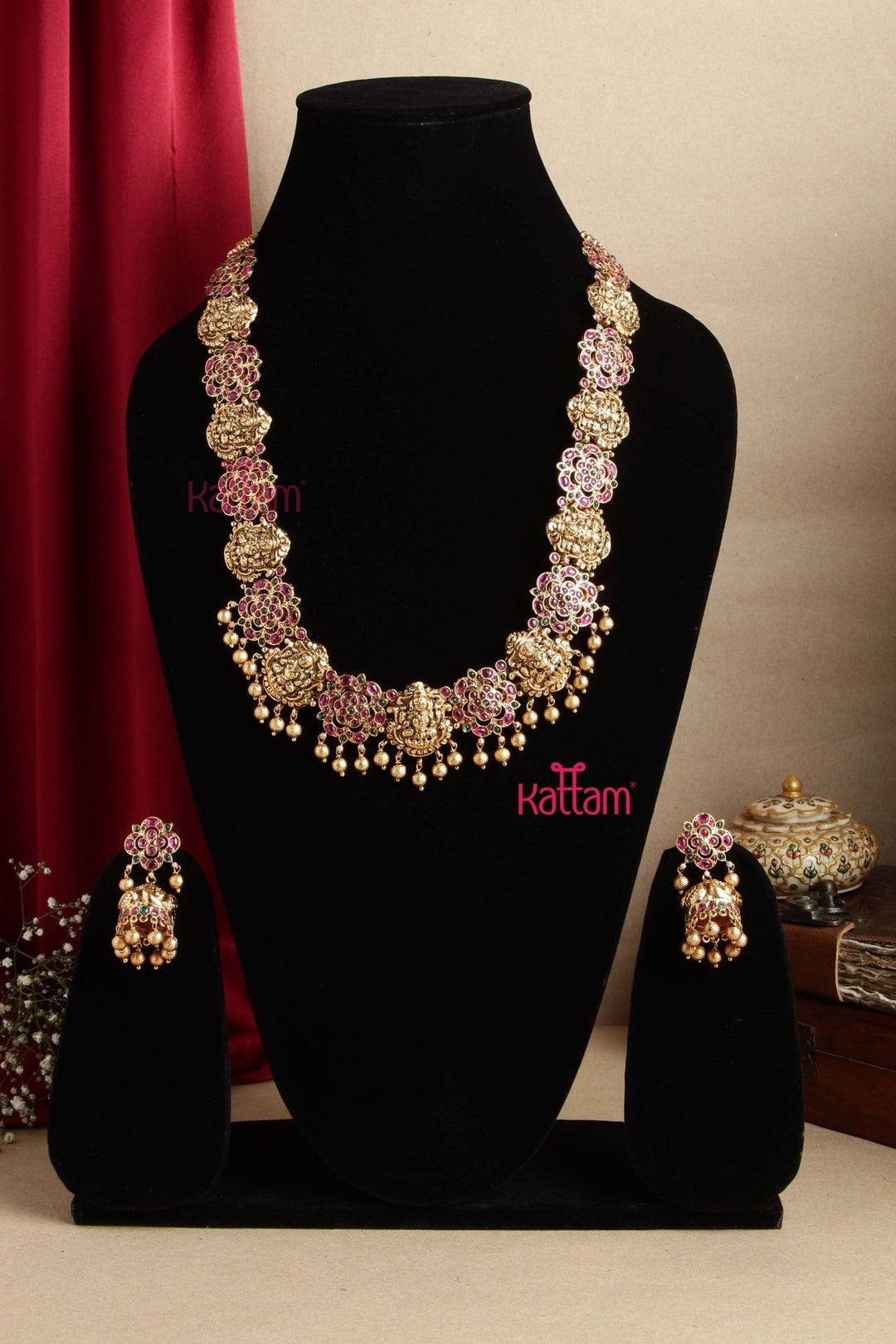 Antique Matte Goddess Haram Set - N2809