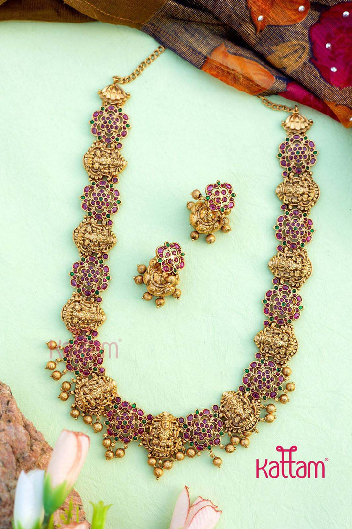 Antique Matte Goddess Haram Set - N2809