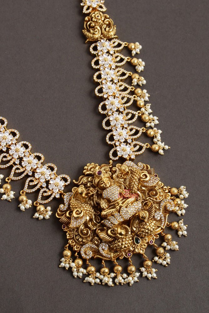 Antique Nakshi Stone Semi Bridal Haram - N2615