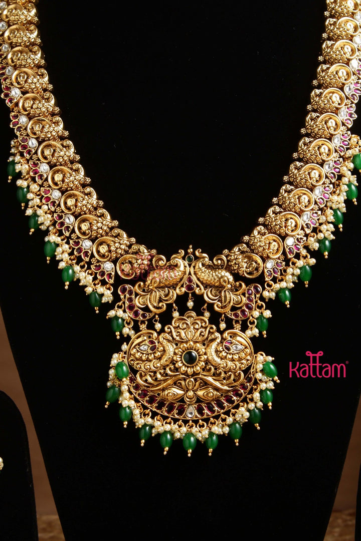 Antique Peacock Bridal Haram - N2990