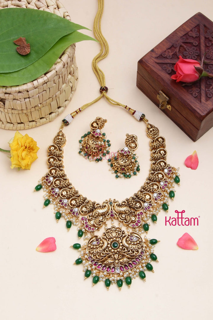 Antique Peacock Bridal Necklace - N2989