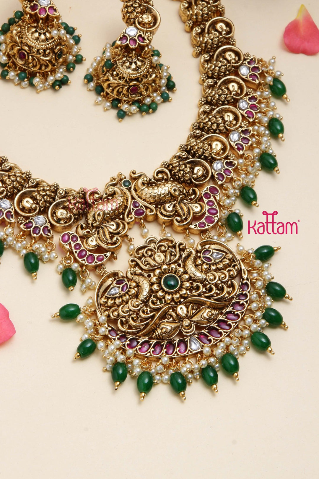 Antique Peacock Bridal Necklace - N2989