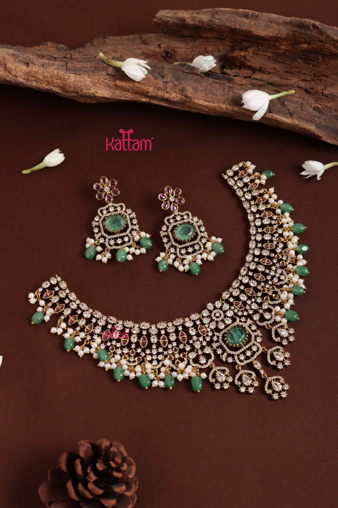 Apsara - Semi Bridal Stone Choker - N5380