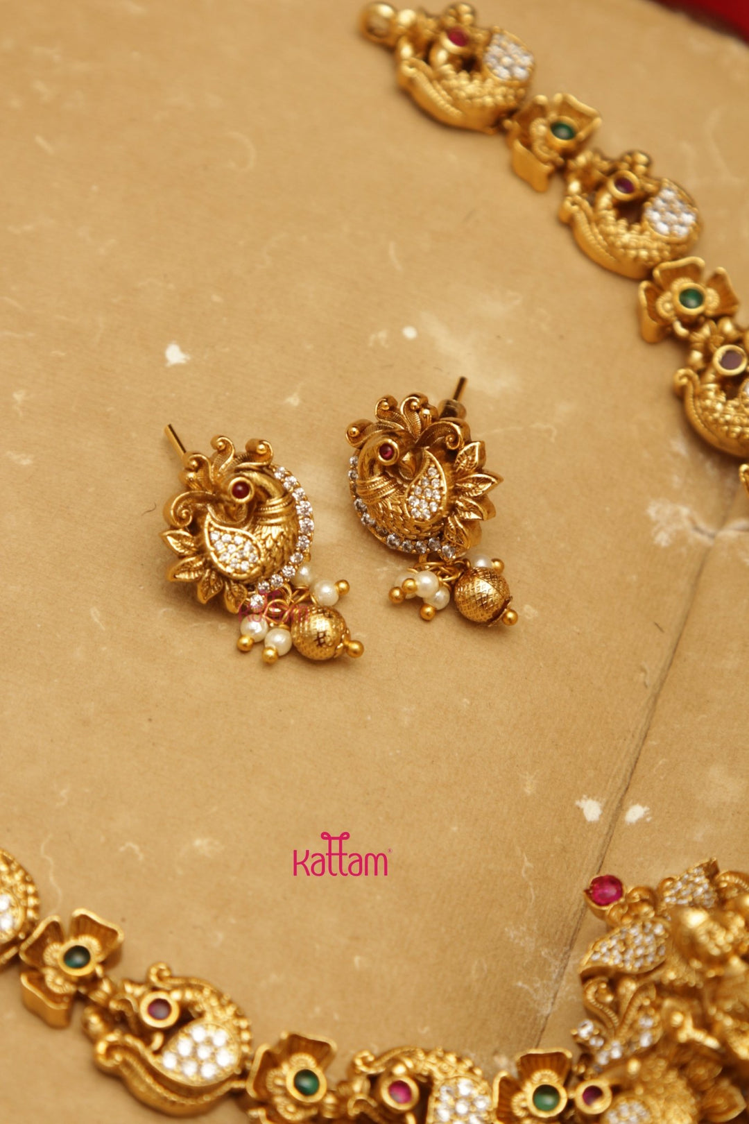 Aranya - Goddess Peacock Necklace - N3641