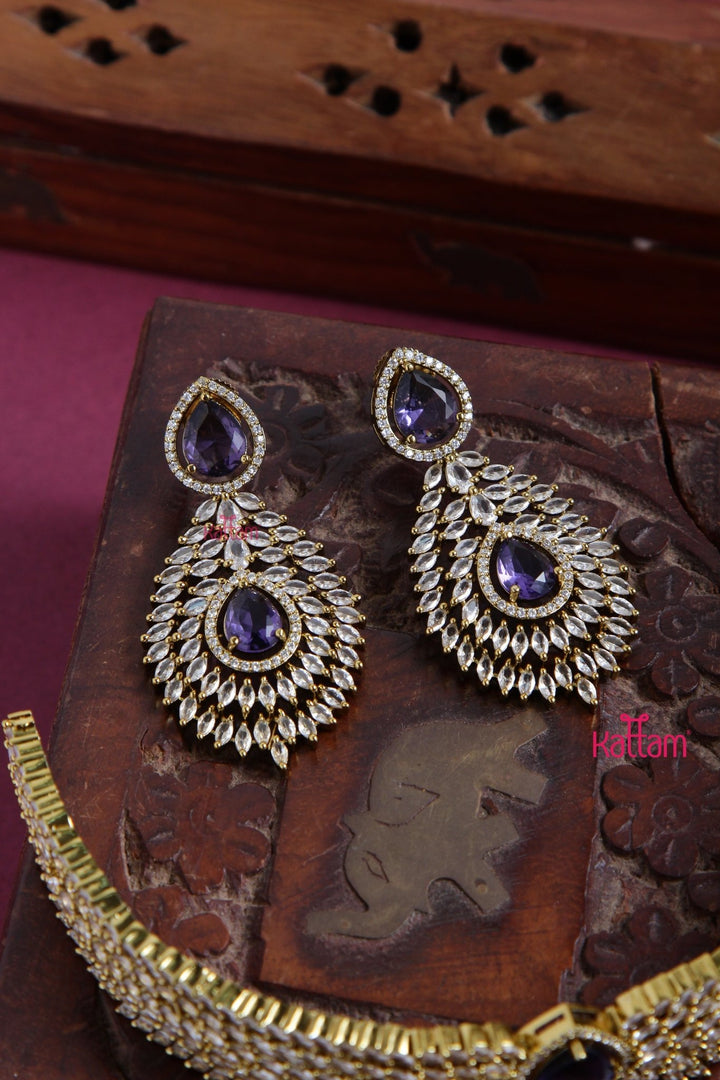 Asha - Purple Drop Choker - N5129