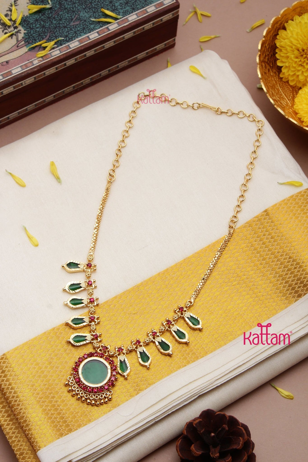 Aswathy Kerala Palakka Spike Chain ( No Earrings ) - N3198