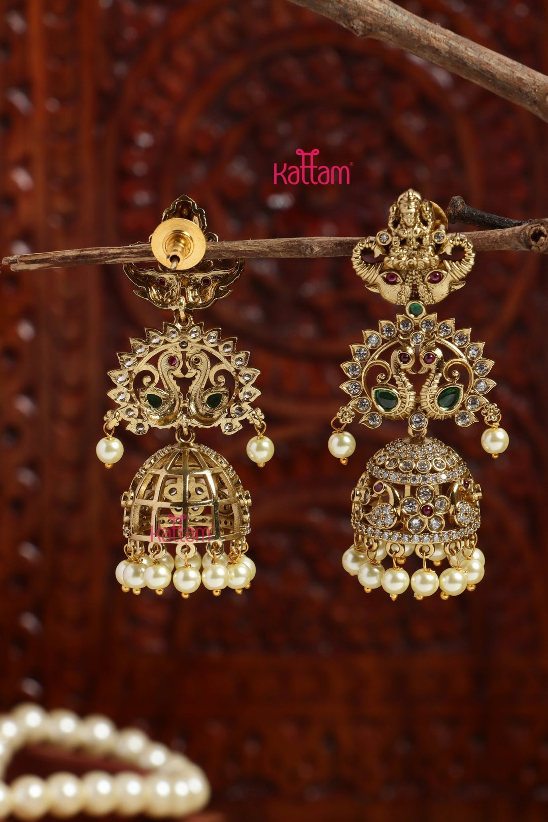 Athiroopa - Goodess Stone Jhumka - E1202