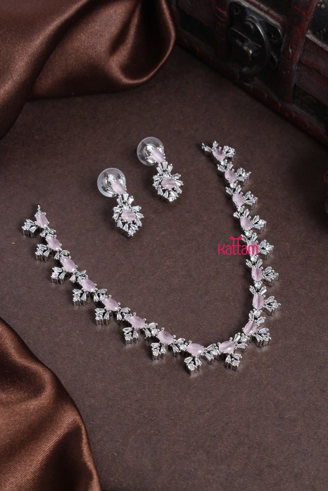 Ayla - Pastel Pink Stone Choker - N2205