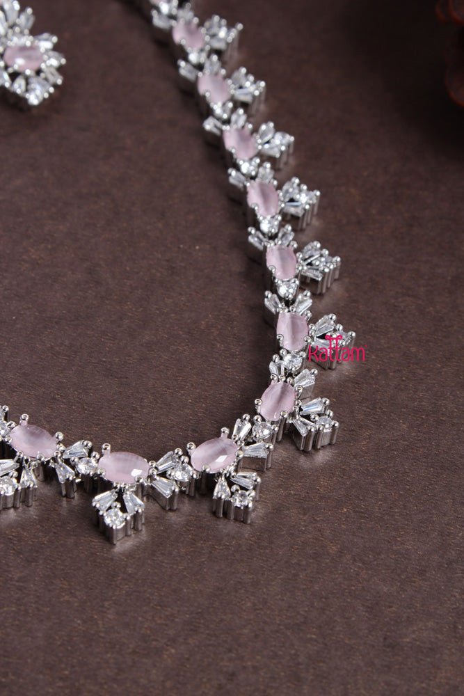 Ayla - Pastel Pink Stone Choker - N2205
