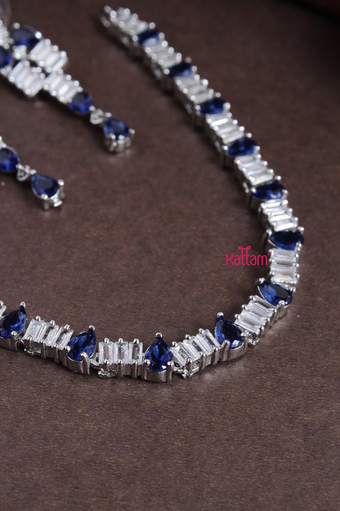 Ayra - Blue Drop Stone Choker - N2212