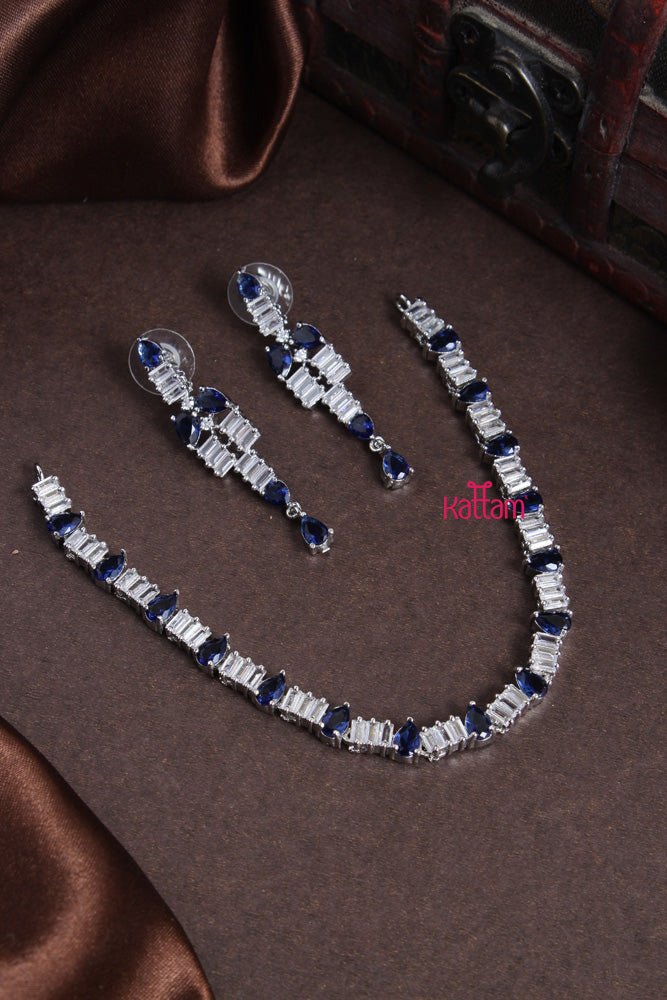 Ayra - Blue Drop Stone Choker - N2212