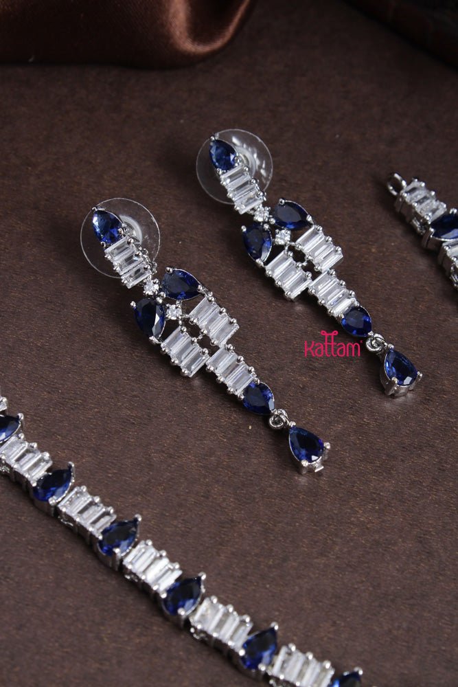 Ayra - Blue Drop Stone Choker - N2212