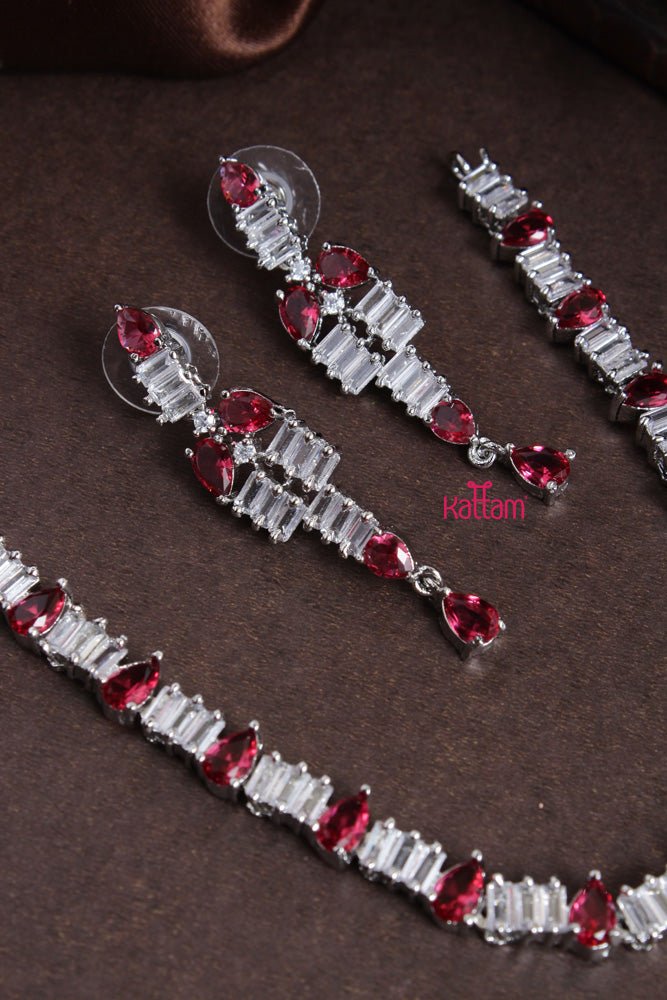 Ayra - Red Drop Stone Choker - N2213