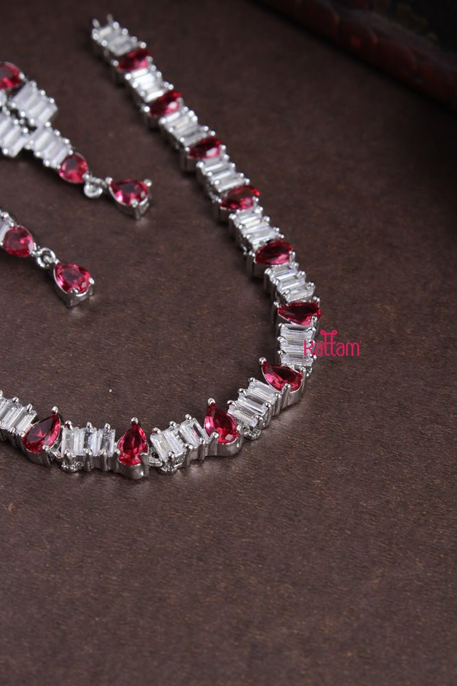 Ayra - Red Drop Stone Choker - N2213