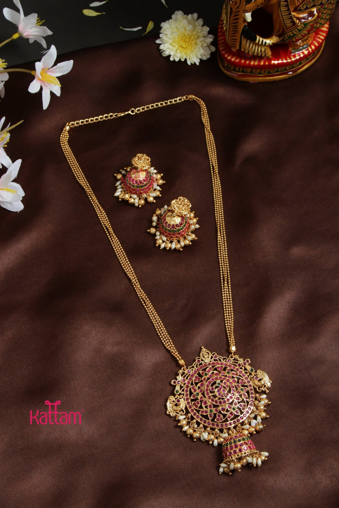 Bharatham Kempu Chain Set Kattam