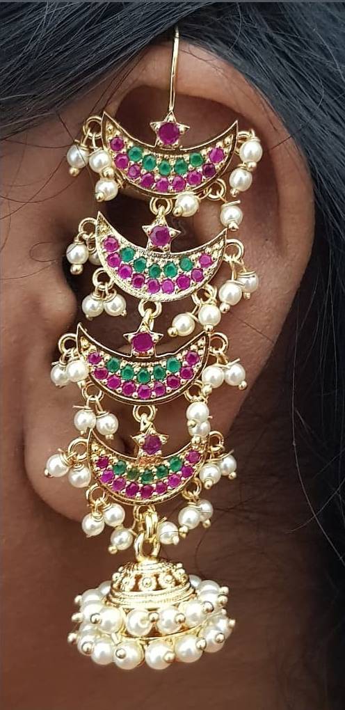 Bharatham Pearl Earcuff Jhumka - E1189