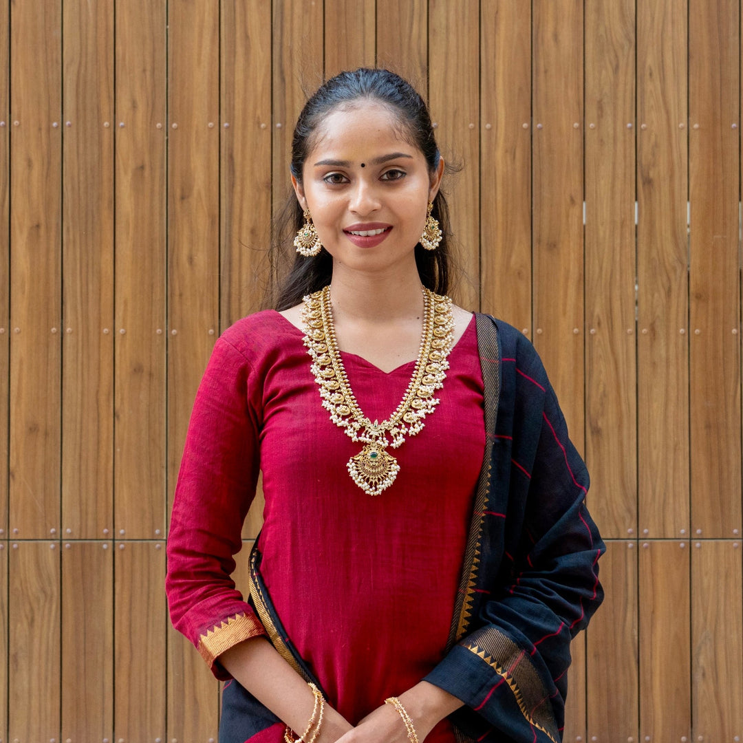 Bhavina - Peacock Guttapusalu Haram - N3633