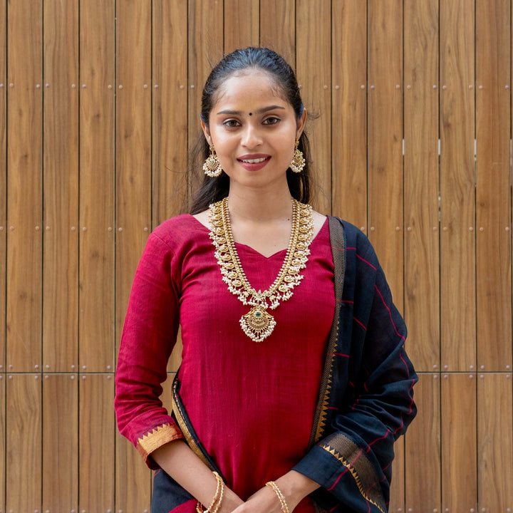 Bhavina - Peacock Guttapusalu Haram - N3633