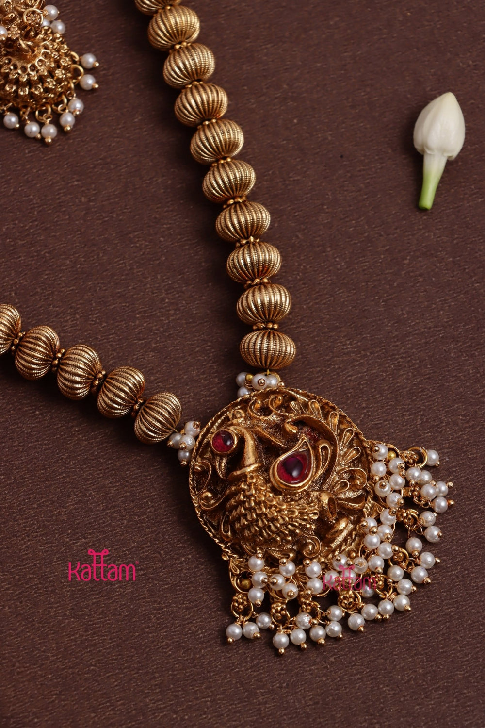 Bhumika - Peacock Pearl Necklace Design 1 - N3680