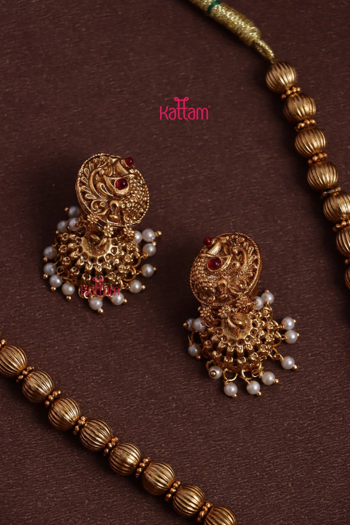 Bhumika - Peacock Pearl Necklace Design 2 - N3681
