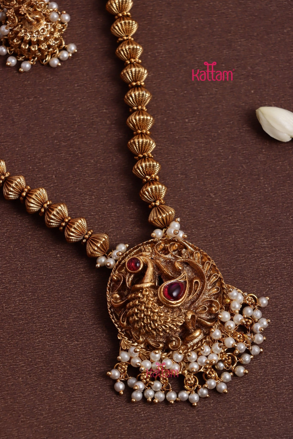 Bhumika - Peacock Pearl Necklace Design 3 - N3682