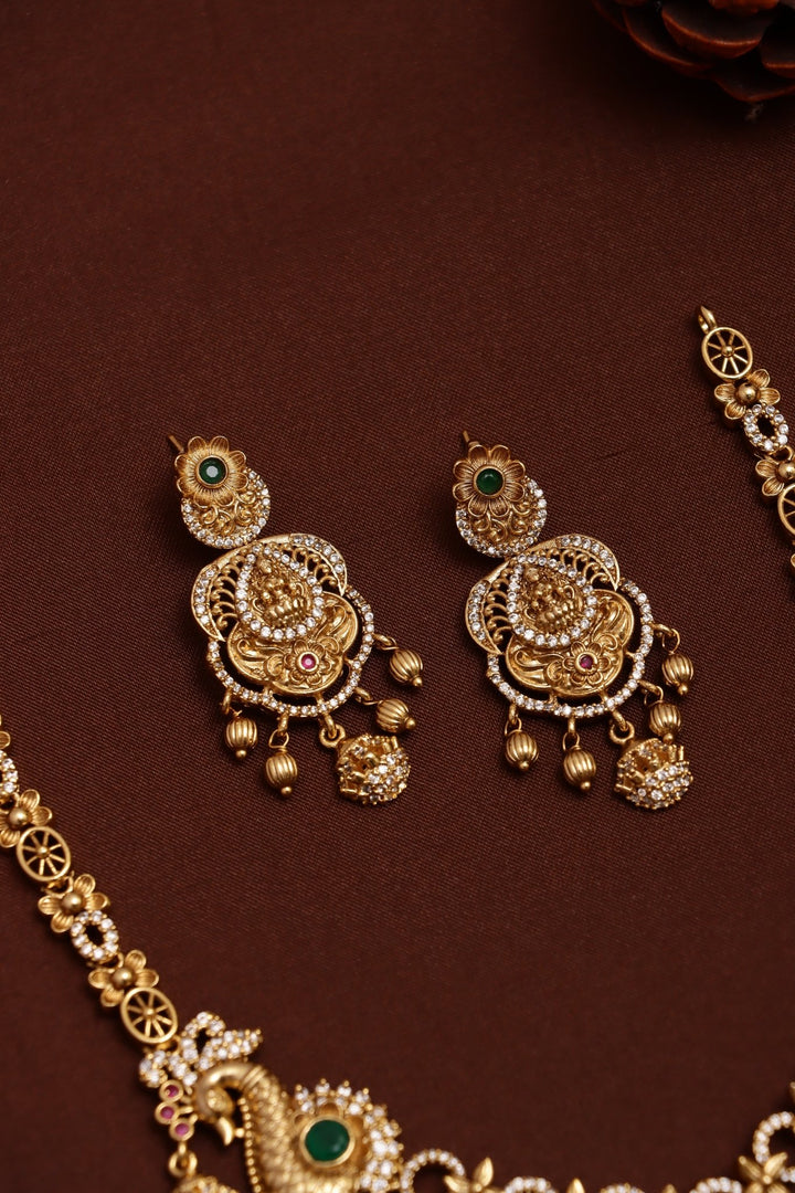 Bhuvana Godess Peacock Necklace - N3740